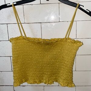 Yellow ruched top